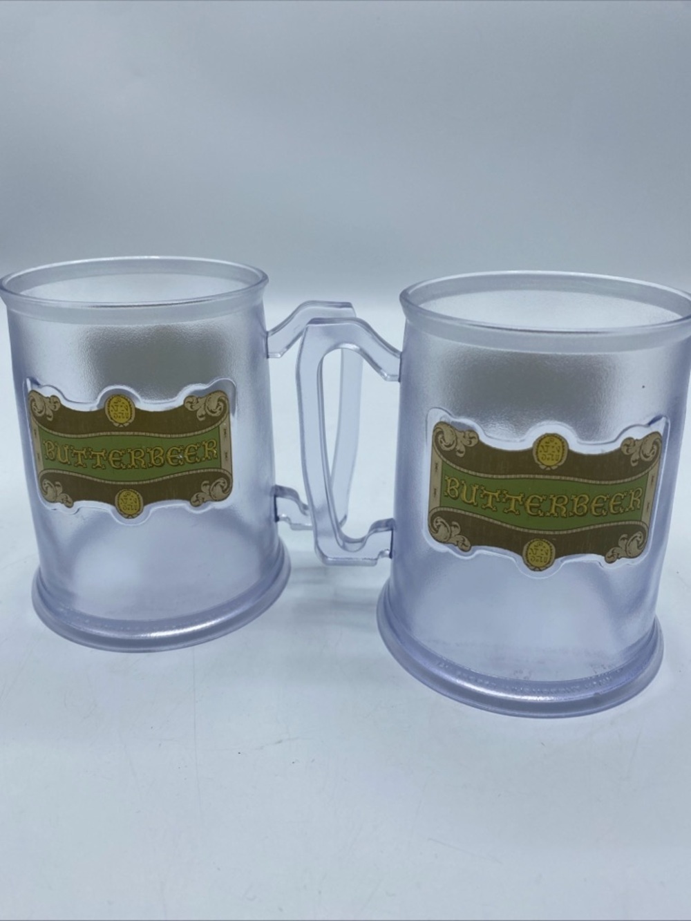 Wizarding World Harry Potter Universal Studios Butter Beer Mugs Plastic Frosted